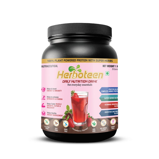 Herboteen Plant Powered Daily Nutrition Drink - Strawberry