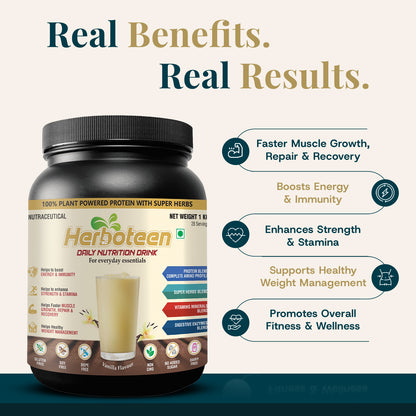Herboteen Plant Powered Daily Nutrition Drink - Vanilla