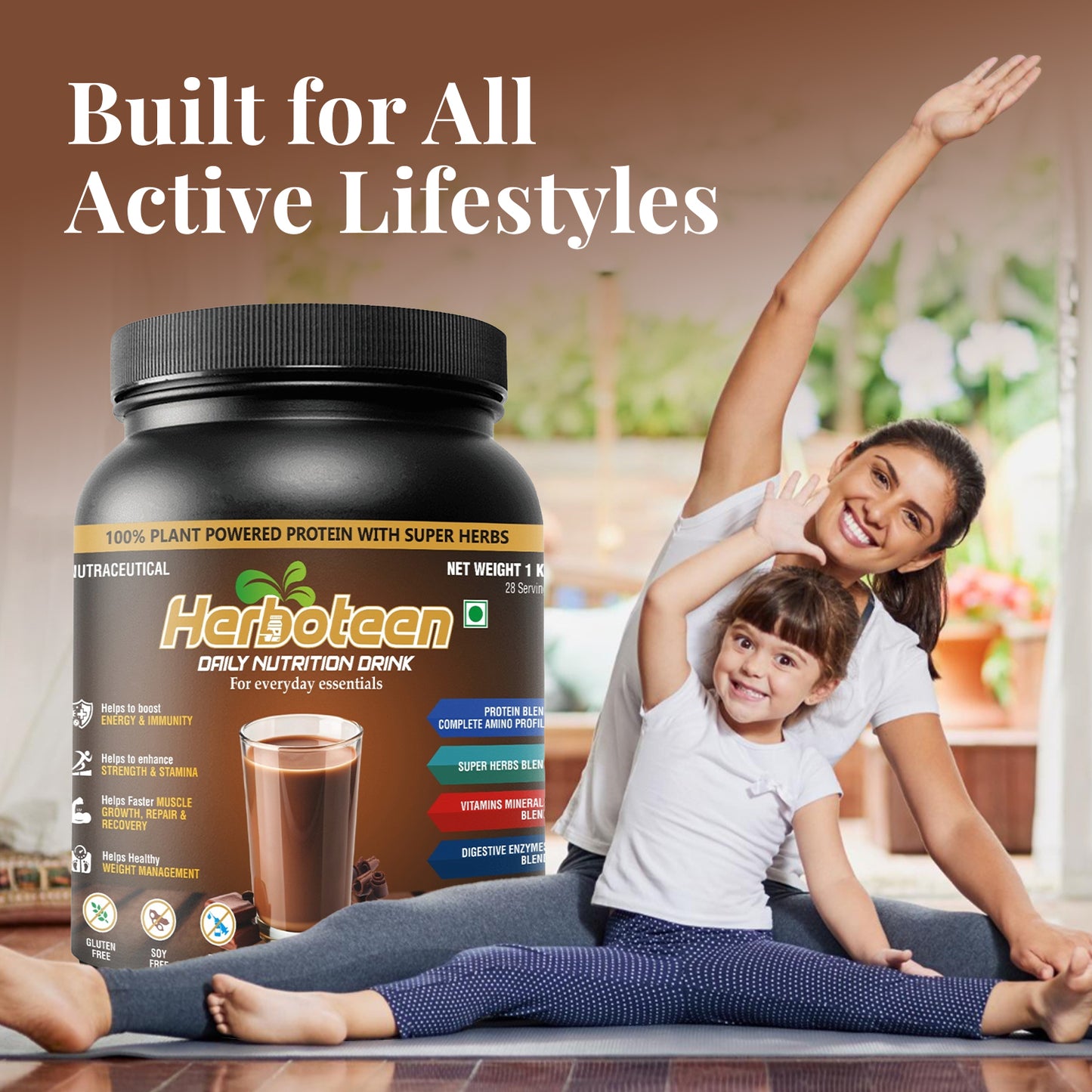 Herboteen Plant Powered Daily Nutrition Drink - Chocolate