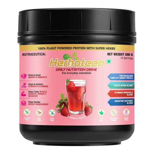 Herboteen Plant Powered Daily Nutrition Drink - Strawberry
